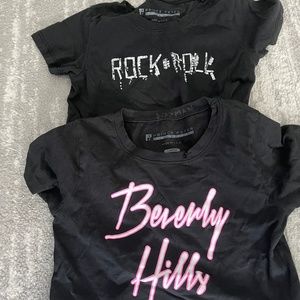 PRINCE PETER SHIRTS -CROPPED- KIDS  SIZE LARGE (BOTH FOR ONLY $20